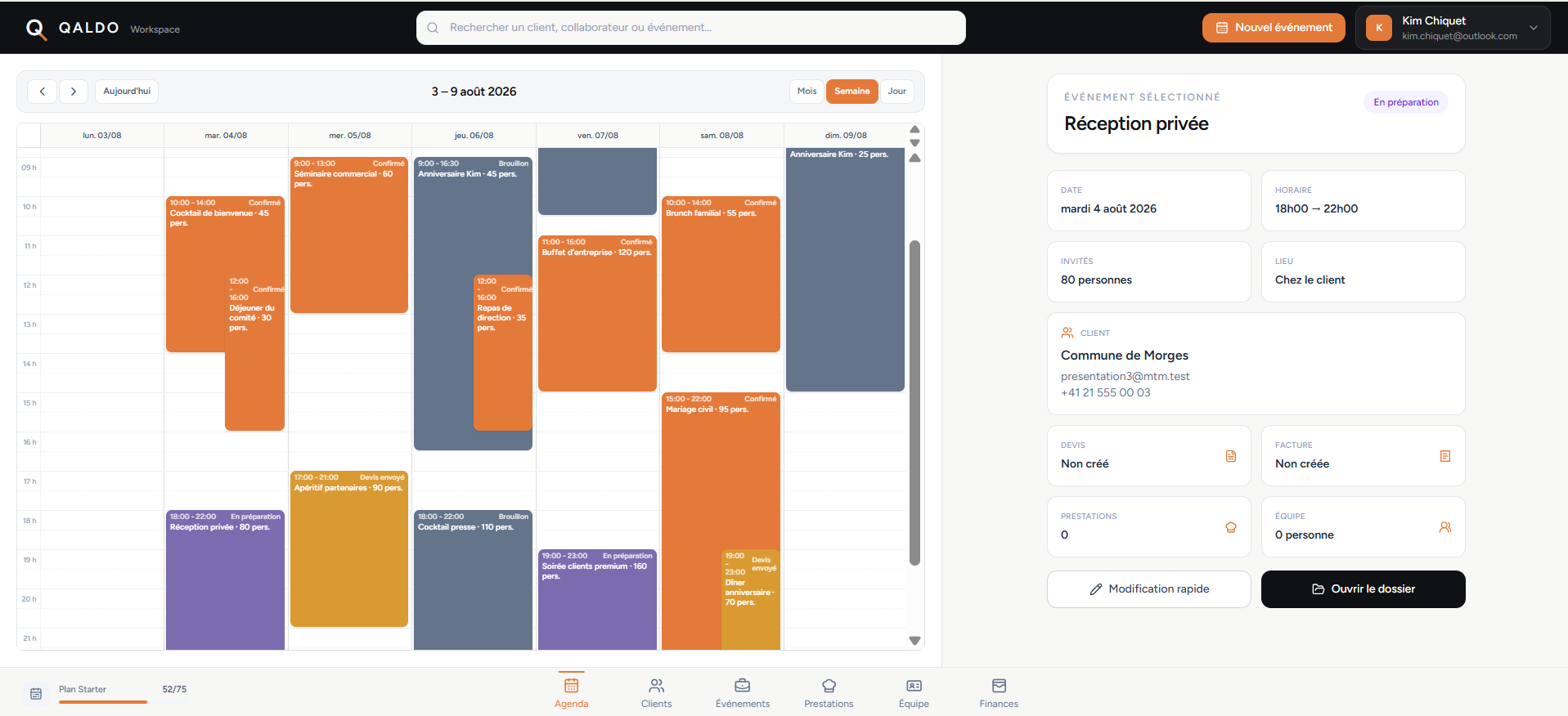 QALDO desktop workspace